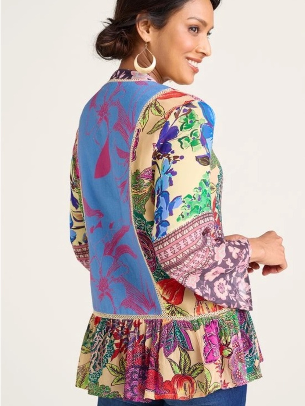 Soft Surroundings Lisette Printed Shirt size PL - Picture 4 of 9